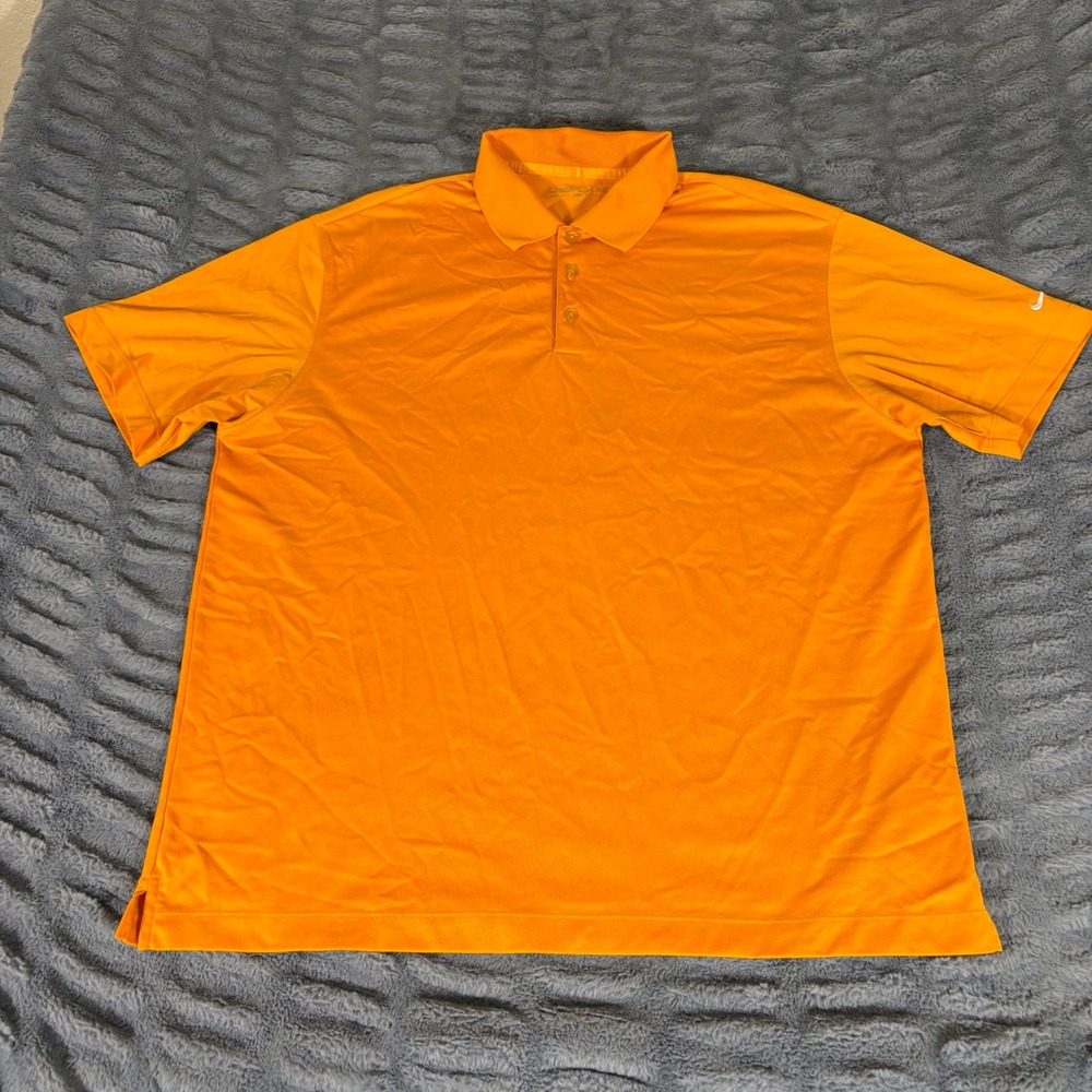 Nike Golf Dri-FIT‎ Mens XL Orange Short Sleeve Polo Shirt 358324-852